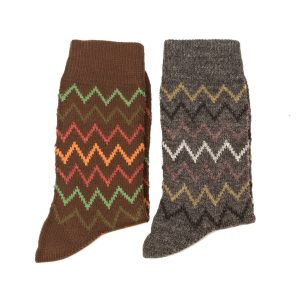Calcetín de lana Zig-Zag